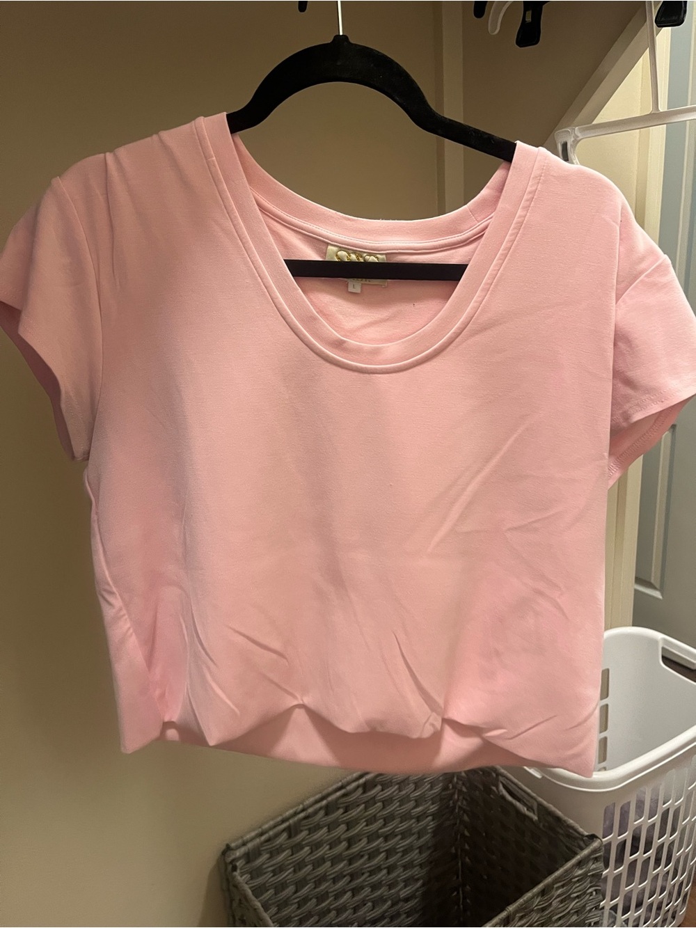 Women’s Light Pink Short Sleeve Crewneck Tee